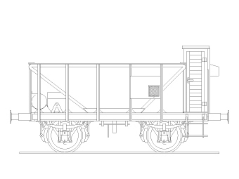 Ferro Train 850-147 - Austrian kkStB Kz 60 107 2 axle ore hopper car